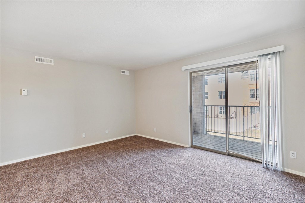 Living room with Balcony Access