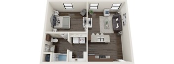 1 Bedroom Tranquility Floor Plan