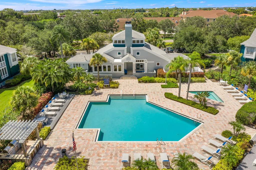 Aerial View Of The Pool & Sundeck