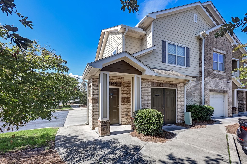Private Entrance With Landscaping