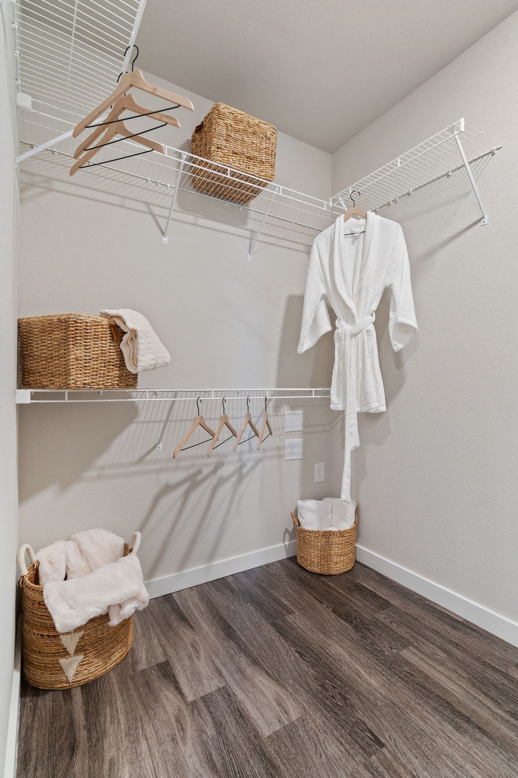 Walk-In Closet With Built-In Shelving