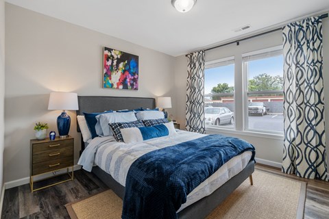 Bedroom with Large Window