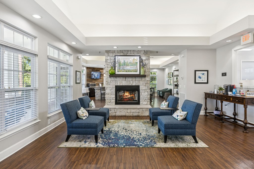 Resident Lounge with fireplace