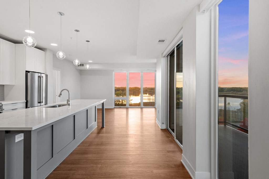 Living Area with Hardwood-Style Floors