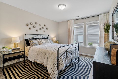 Bedroom with Overhead Lighting