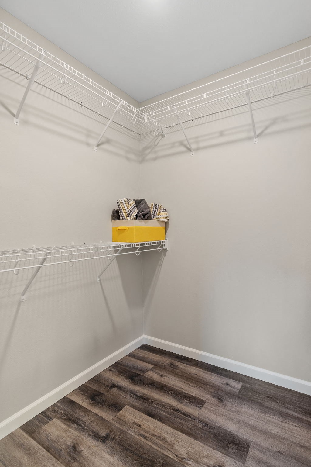 Walk-In Closet With Built-In Shelving