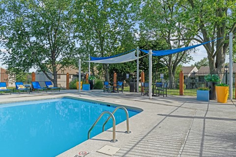 Pool with sundeck