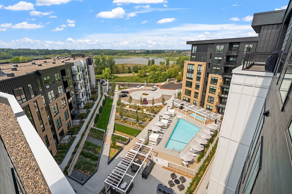 Courtyard View from 7th Floor Sky Deck