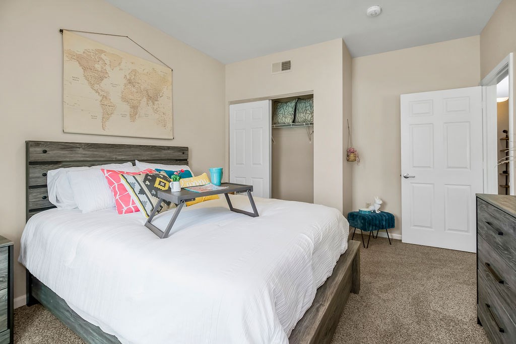 Bedroom with Plush Carpeting