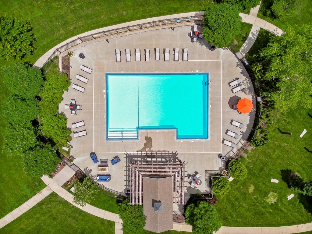 Aerial of Outdoor Pool