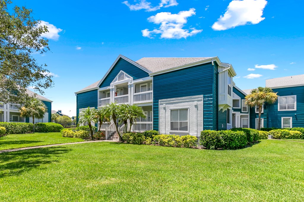 Lush Landscaping In Front Of Apartment Homes