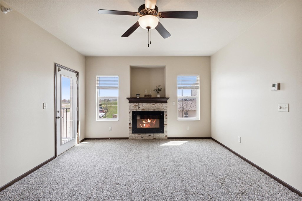 Living Room with Fireplace