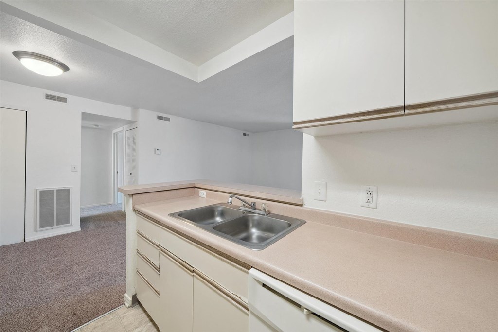 Kitchen with Counter Seating Overhang