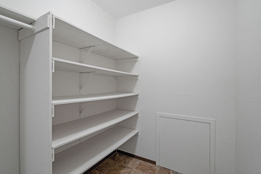 Spacious Closet with Built-In Shelving