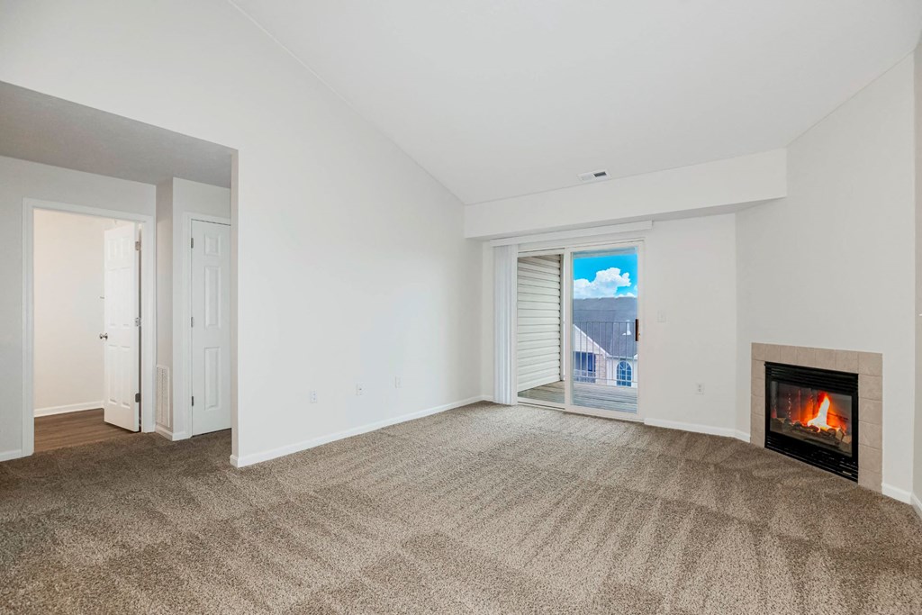 Spacious Living Area with Fireplace