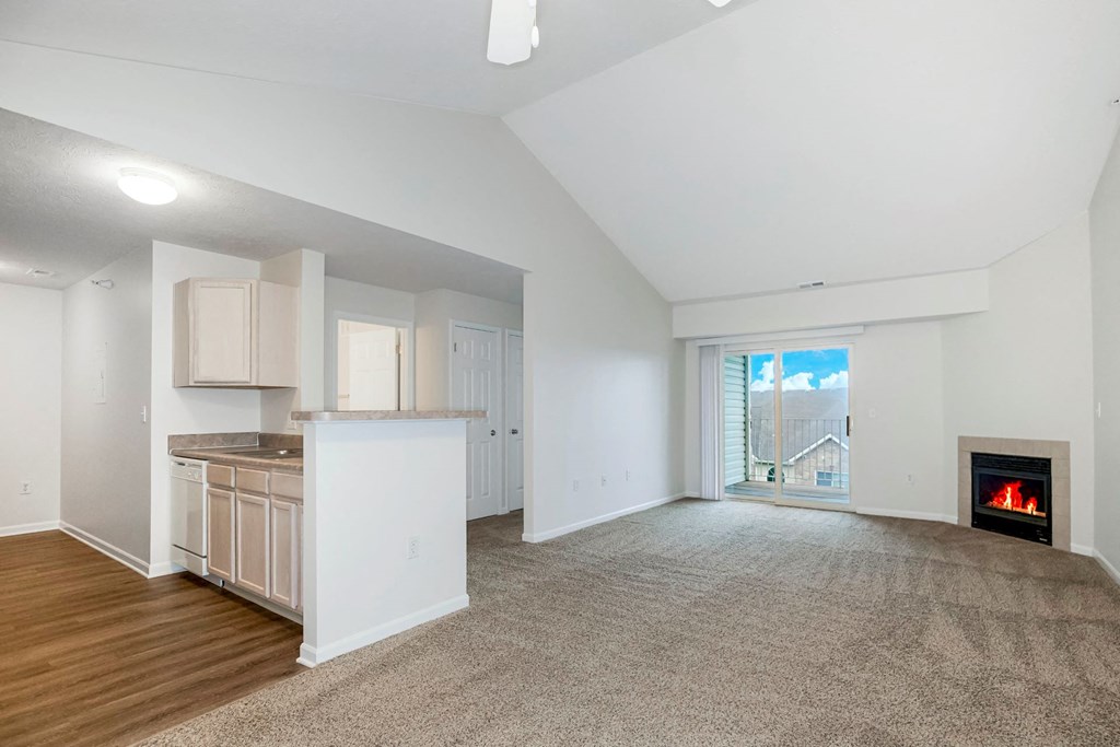 Spacious Living Area with High Ceilings