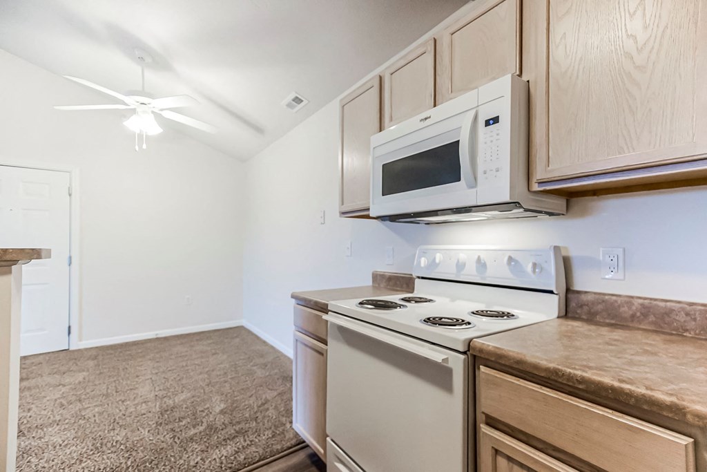Kitchen with White Appliances