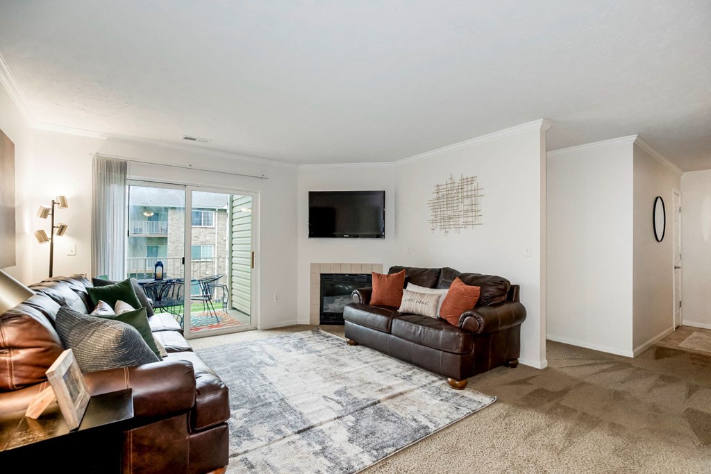 Spacious Living Area with Carpet