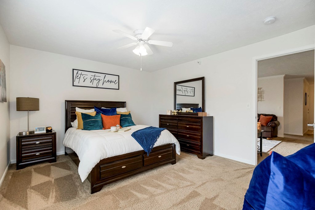 Bedroom with Plush Carpeting
