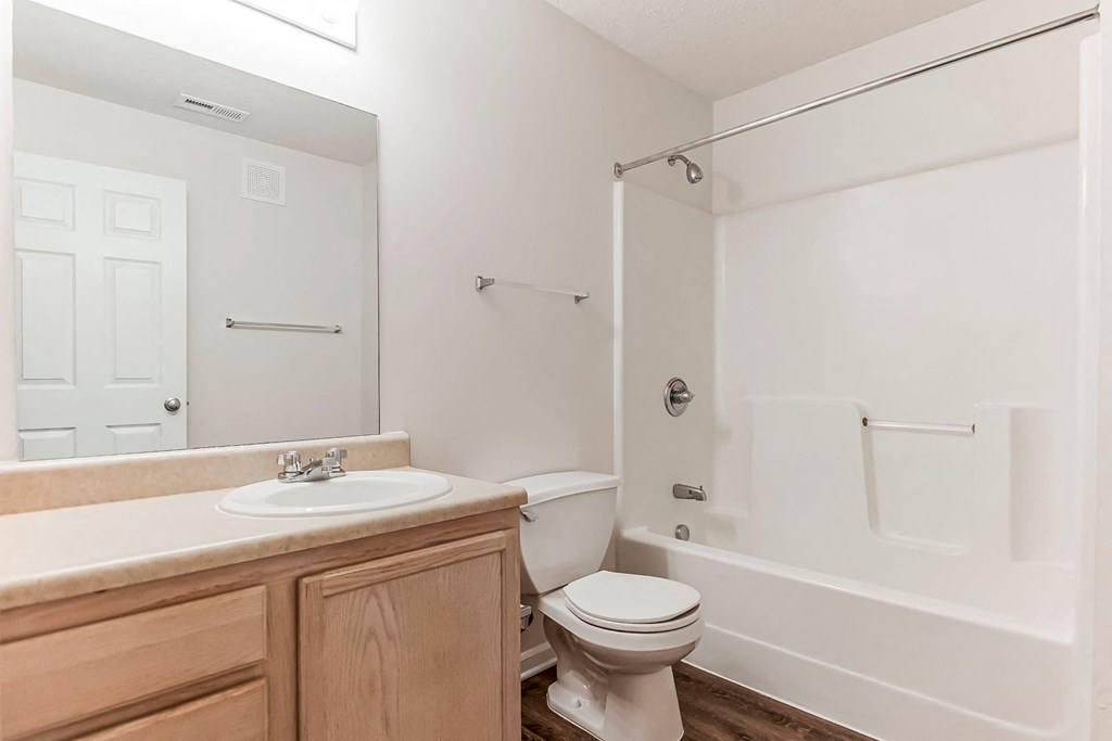 Bathroom with Wood cabinetry