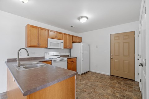 Kitchen with Wood Cabinets
