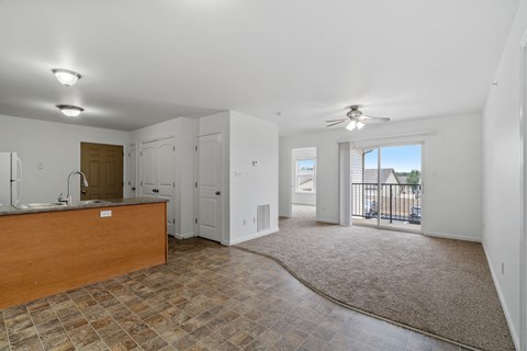 Spacious Living Area with Carpet