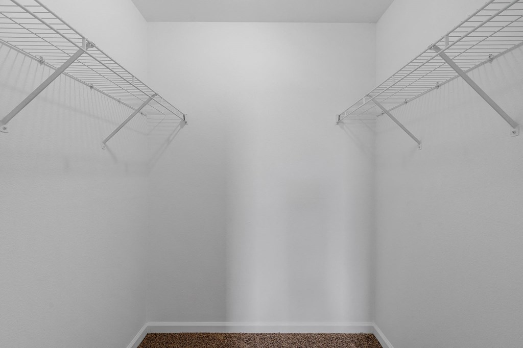 Walk-In Closet With Built-In Shelving