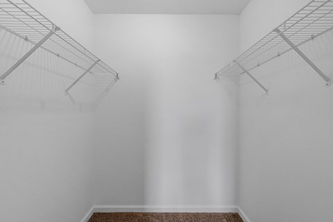 Walk-In Closet With Built-In Shelving