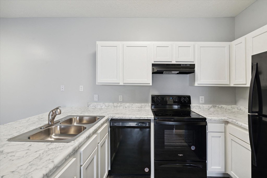 Kitchen with Black Appliances