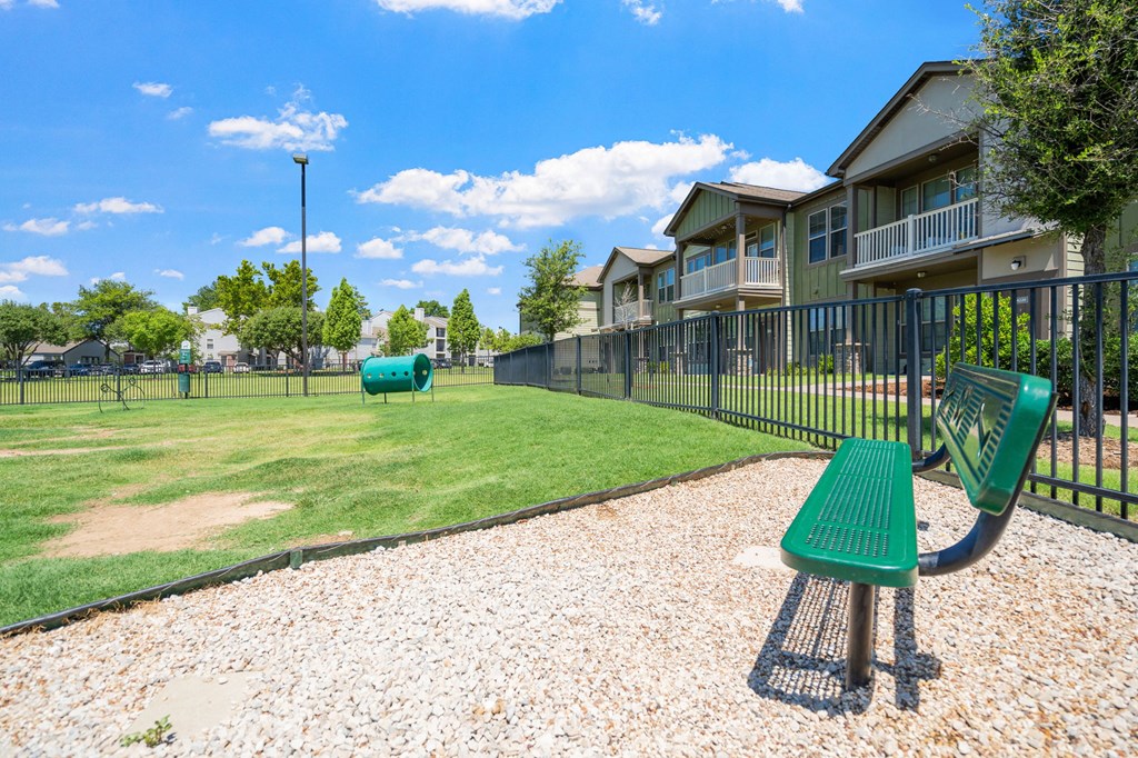our apartments have a dog park with a playground