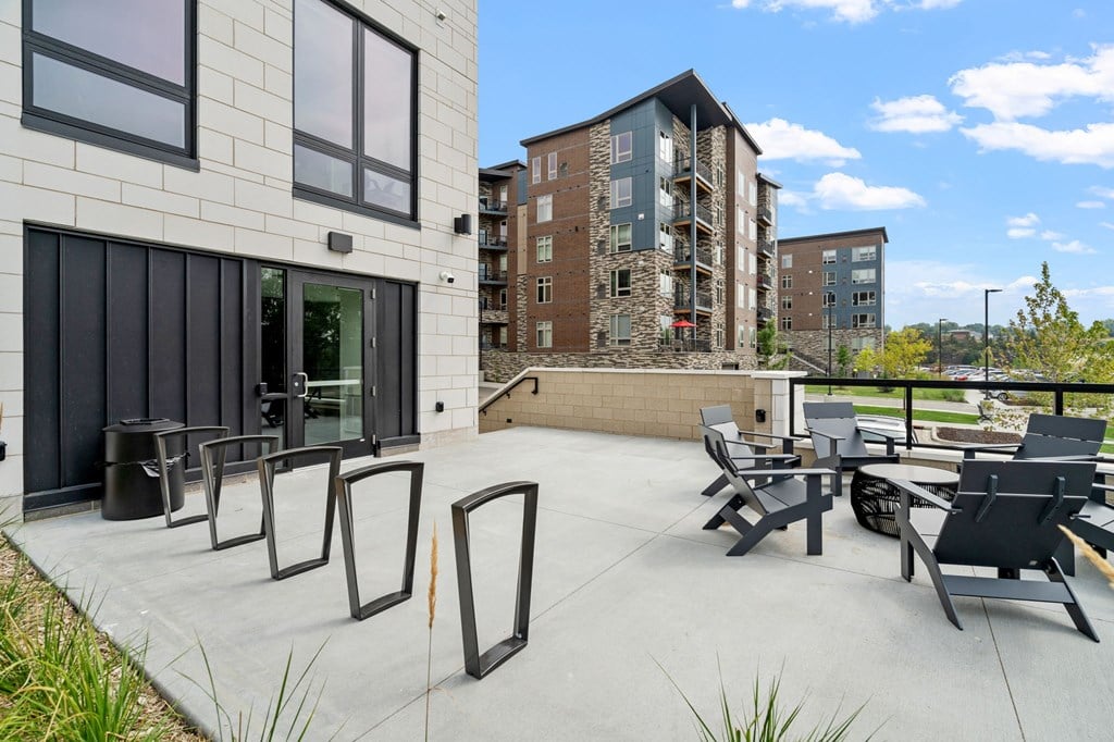 Outdoor Patio with Bike Racks