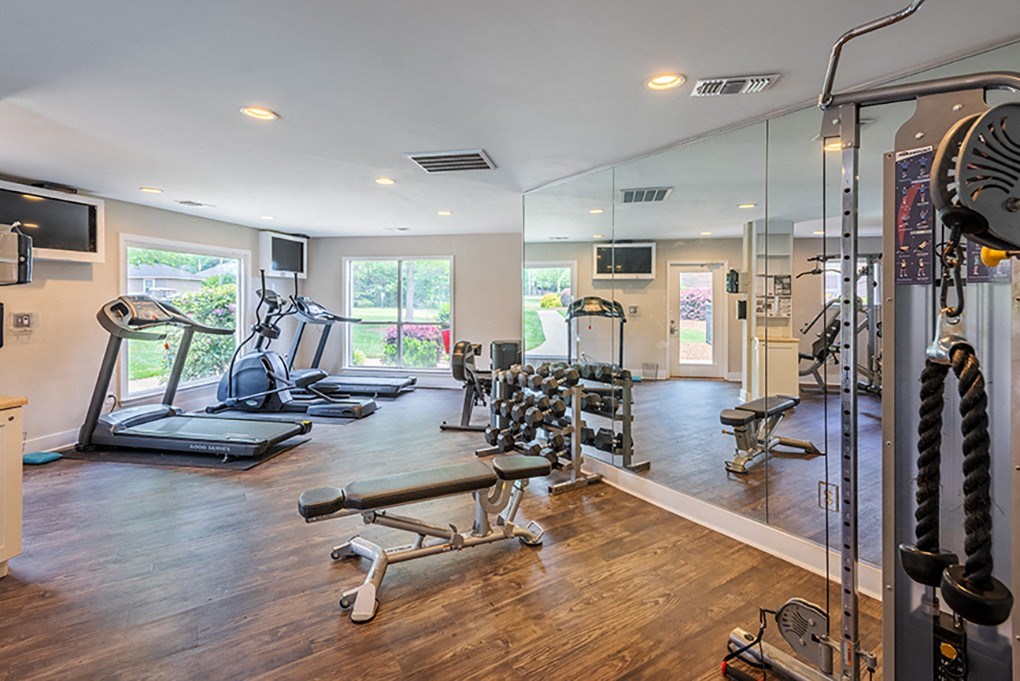 Fitness Center With Wood-Style Flooring