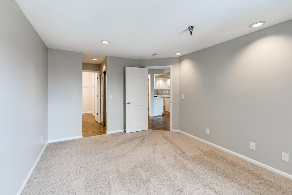 Bedroom with Recessed Lighting and Attached Bathroom