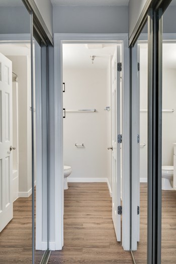 Mirrored Closets Leading to the Bathroom - Photo Gallery 38