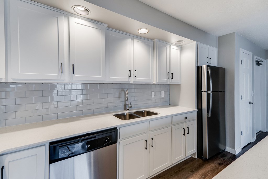 Kitchen with White Subway Tile Backsplash