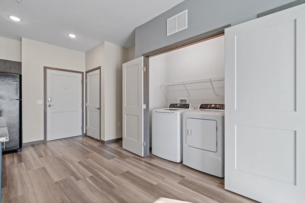 Living Area with Full-Size Washer/Dryer