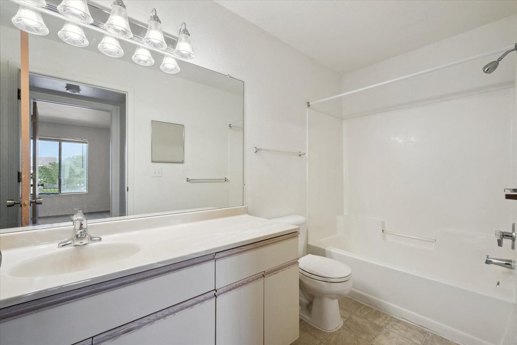 Bathroom with Large Mirror