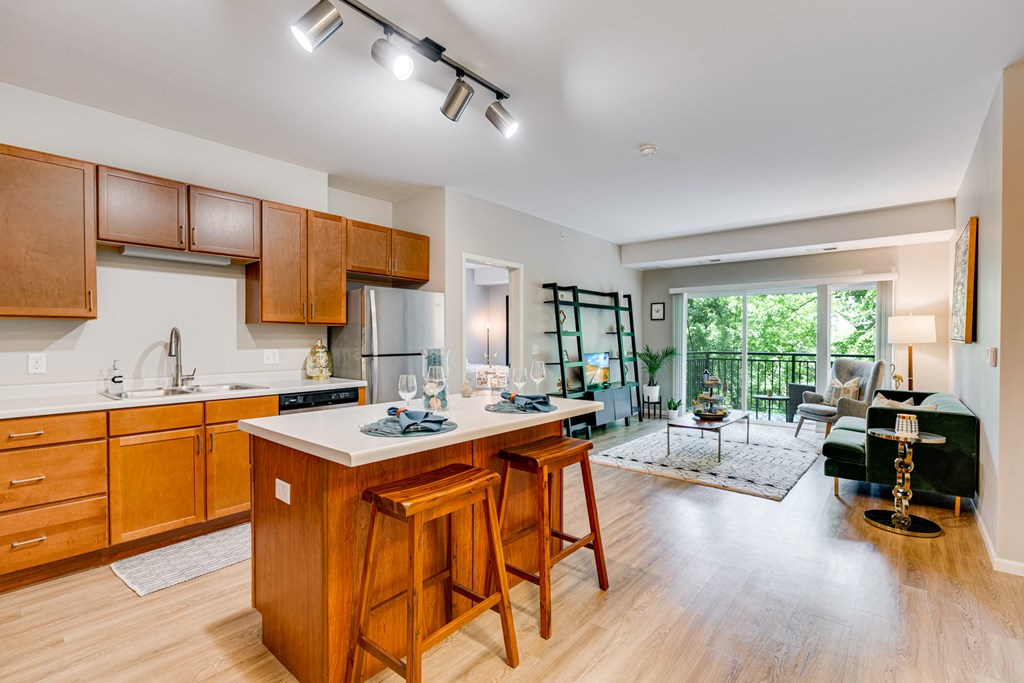Open Concept Living Room & Kitchen
