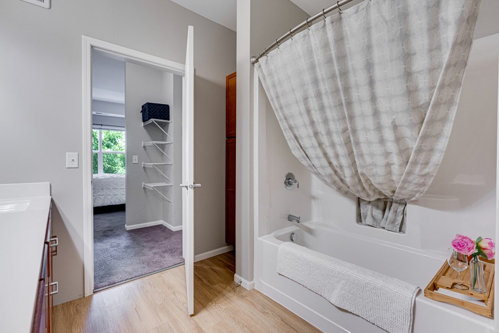 Spacious Bathroom With Built-In Wall Storage