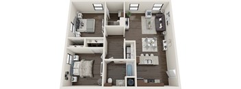 2 Bedroom Harmony Floor Plan