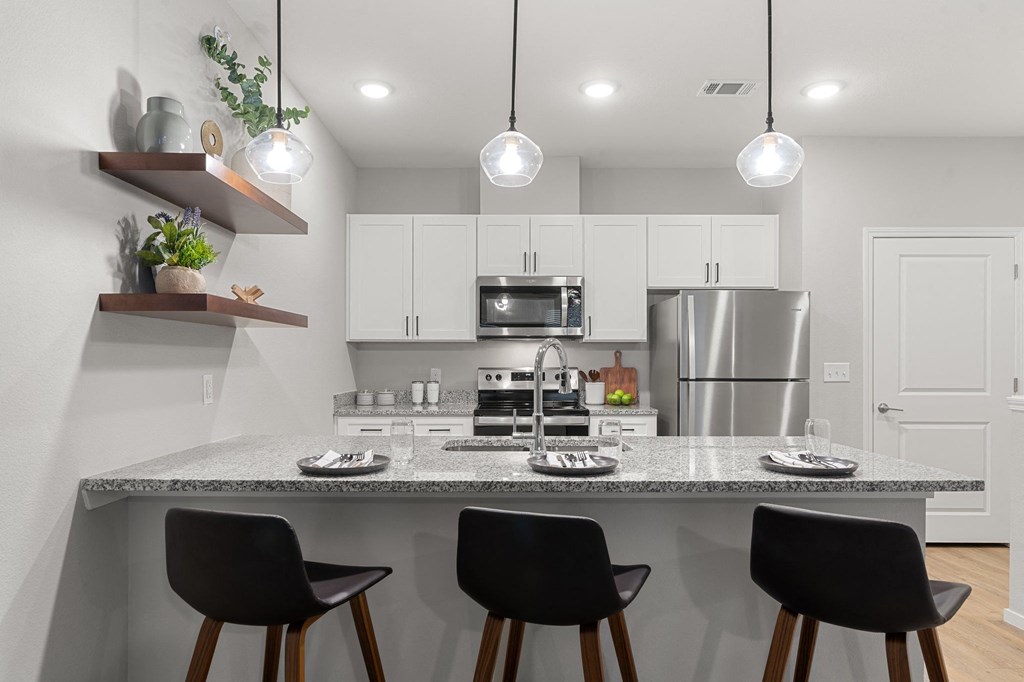 Kitchen with Overhead Lighting