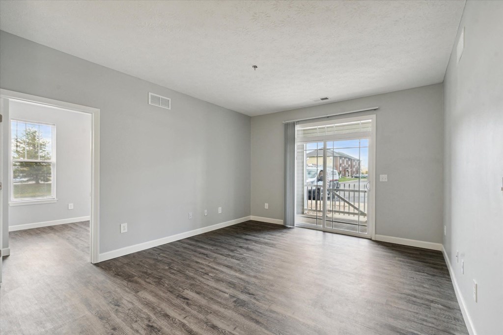 Spacious Living Area With Wood-Style Flooring