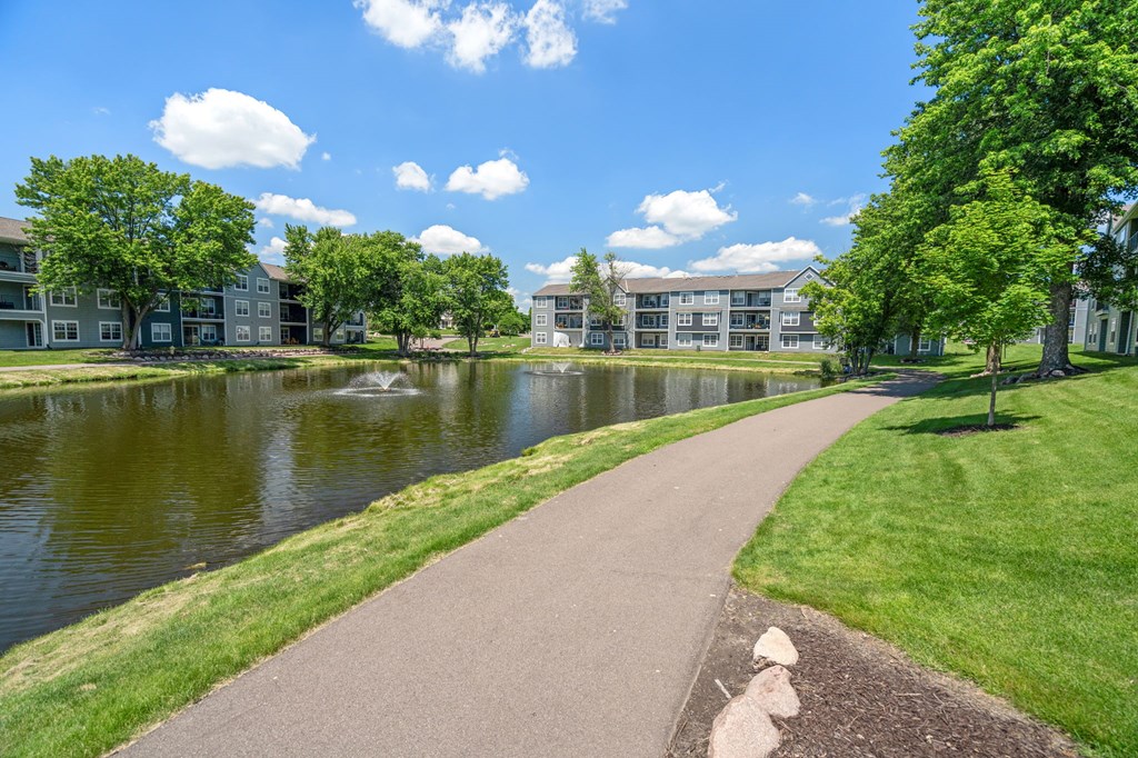 Community Pond with Fountain