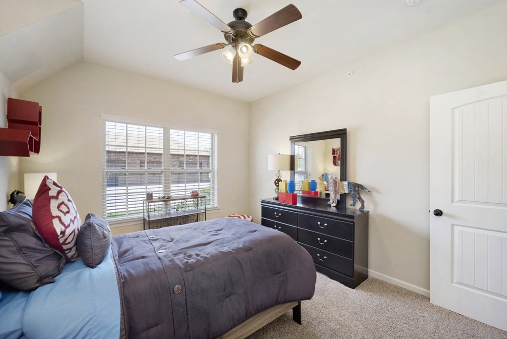 Bedroom with High Ceilings