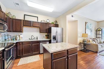 Kitchen with Dark Wood Cabinets