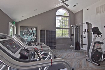Fitness Center with Large Windows