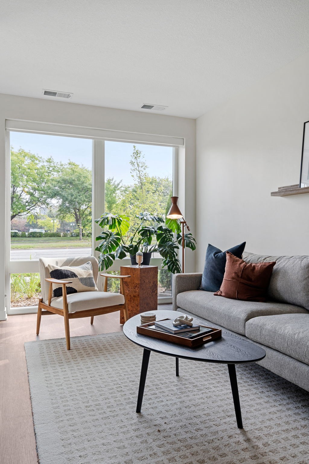 Living Room Featuring Sliding Glass Patio Door