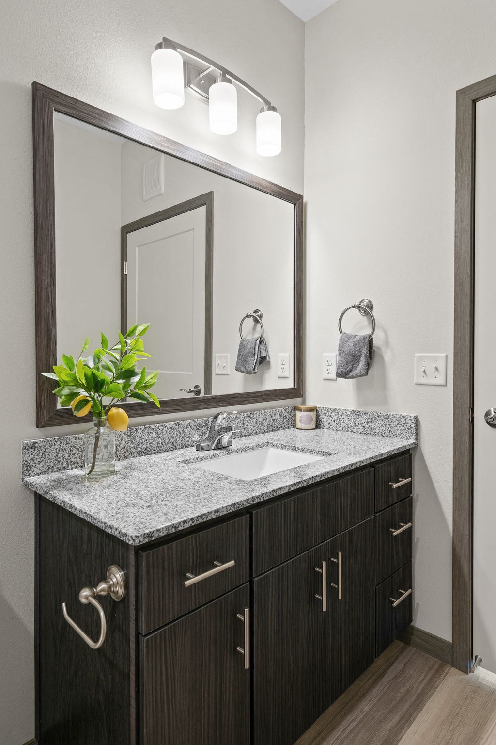 Bathroom With Granite Vanities