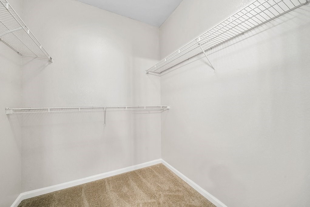 Walk-In Closet With Built-In Shelving