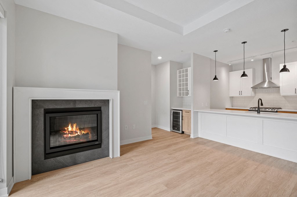 Spacious Living Area with Fireplace